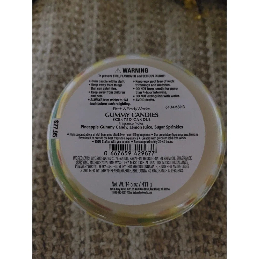 Gummy Candies - Bath and Body Works 3-Wick Candle